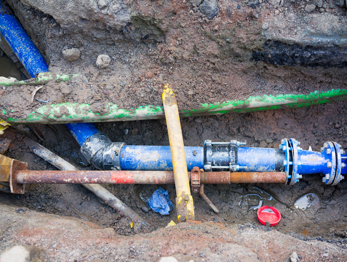 Underground pipe repair work